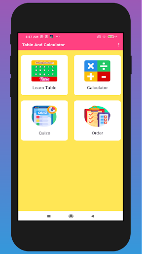 Android application Math Tables 1 to 100 offline screenshort