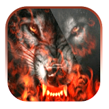 Fire wolf icon