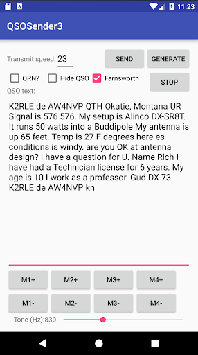 Android application QSOSender3 screenshort