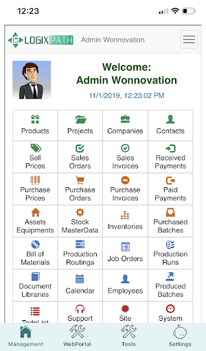 LogixPath Operation Management Screen 2
