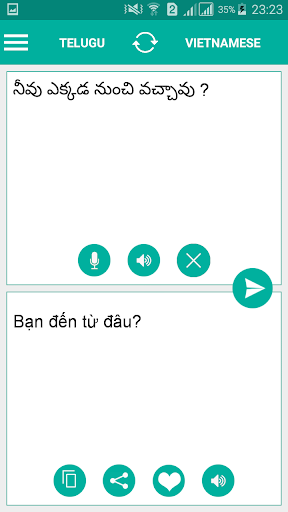 Android application Telugu Vietnamese Translator screenshort