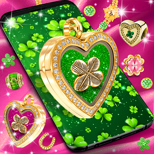 Green lucky clover wallpapers 23.3 Icon