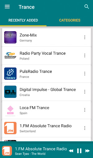 Radio trance music Screen 3