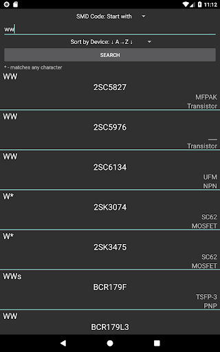 SMD Marking Codes Screen 3