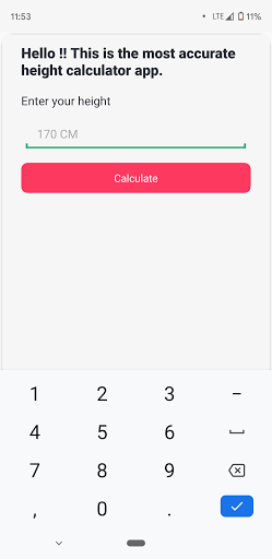 Height Calculator Screen 3