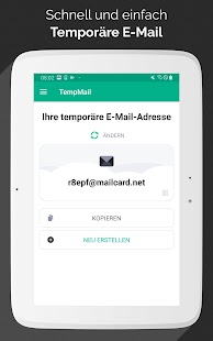 Temp Mail - Temporäre E-Mail Screenshot
