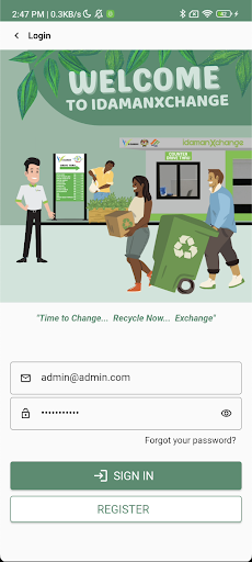 Android application idamanXchange screenshort