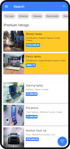 Osclass App Screen 3