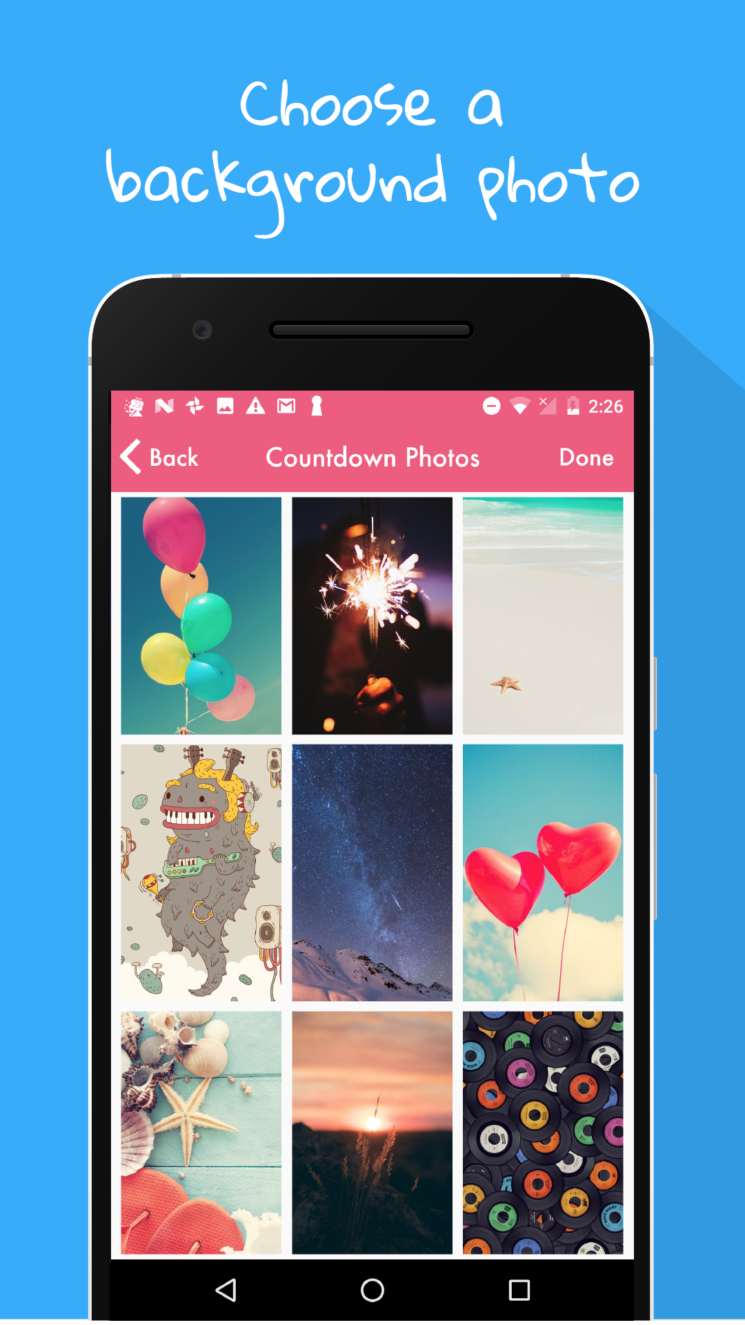 Android application Countdown Widget screenshort