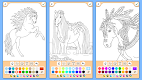 screenshot of Horse coloring pages game