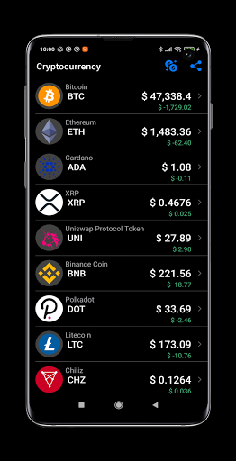 Android application Crypto Coins - CryptoCurrency screenshort