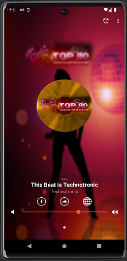 Android application Rádio Top80 FM screenshort
