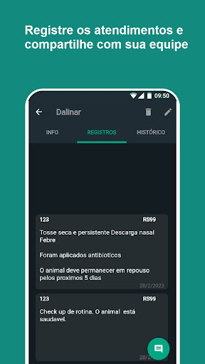 Android application Pront Vet screenshort