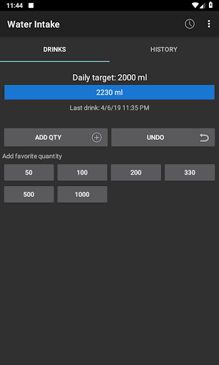 Android application Water Intake - drink, hydrate! screenshort