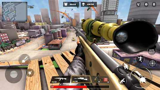 Modern Sniper 3D: 銃を撃つ