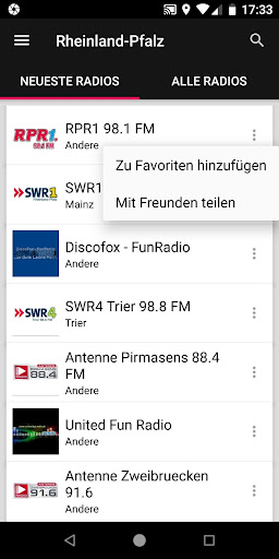Radios aus Rheinland-Pfalz Screen 2