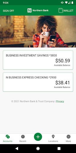 NBTC Mobile Banking Screen 2