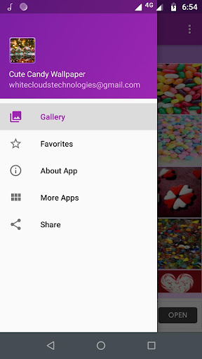 Android application Cute Candy Wallpaper Gallery screenshort