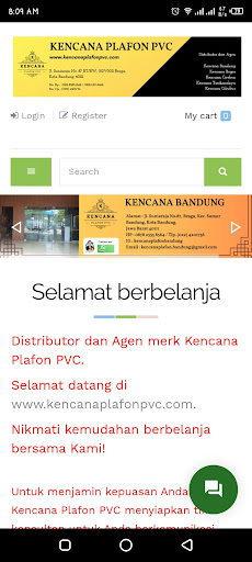 Android application Kencana Plafon PVC screenshort
