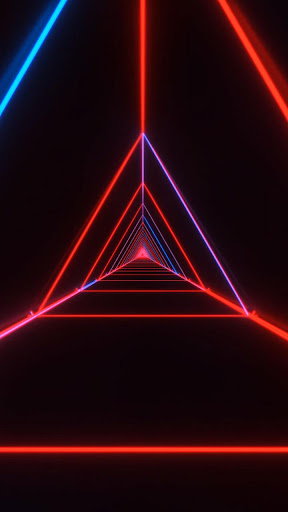 Android application neon triangle wallpaper screenshort