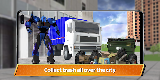 Garbage Truck Driving: Transformer Robot Cleaner  screenshots 2
