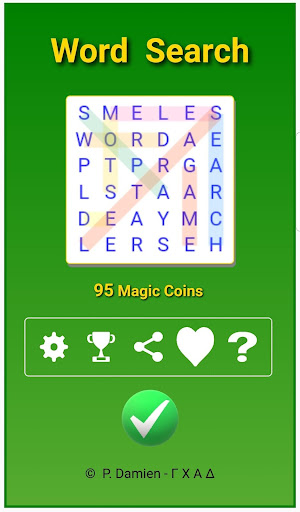 Android application Word Search - English, French, screenshort