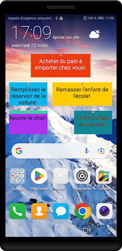 Aperçu de l'application
