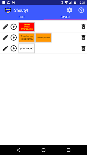 Shouty - Big Text Banner Screen 3