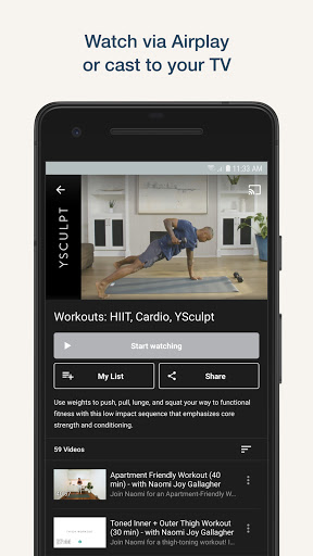 Screenshot of YYOGA at Home