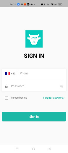 Android application Livmeat Delivery screenshort