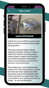 Lenovo LP10 Earbuds Guide