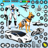 Police Dog Robot Car Games icon