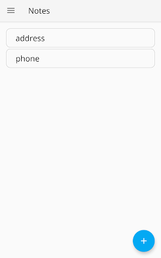 Android application Notebook screenshort
