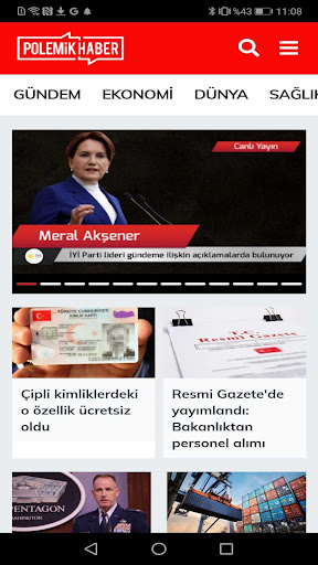 Android application Polemik Haber screenshort