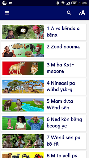 Android application Contes moore vol2 screenshort