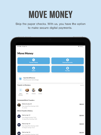 Screenshot of WECU Mobile