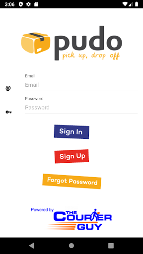 Android application pudo SA screenshort