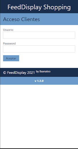 Android application FeedDisplay Shopping screenshort