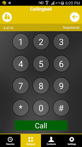 Android application Calling bell screenshort