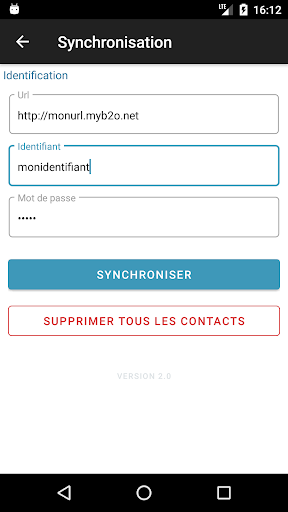 myB2O Contact Screen 3