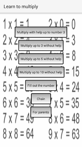 Learn to multiply Screen 2
