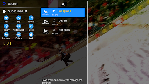 Android application Alphaplay TV screenshort