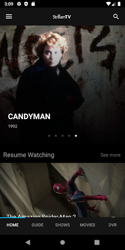 Screenshot of StreamTV by Buckeye Broadband