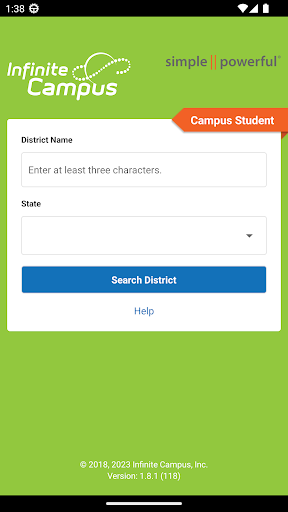 Android application Campus Student screenshort
