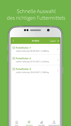 RWO Futter-App Screen 3