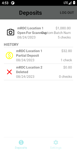 Mobile Business Deposit Screen 2