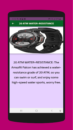 Amazfit Falcon guide Screen 2