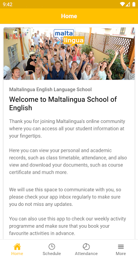 Android application Maltalingua School of English screenshort