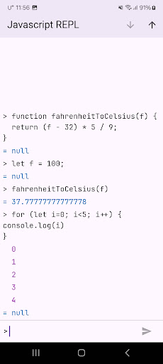 Javascript REPL Code Runner