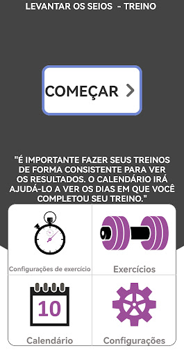 Visualização do aplicativo